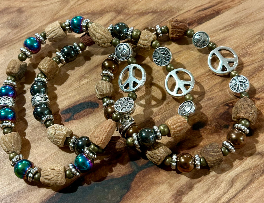 Olive Gratitude peace bracelet
