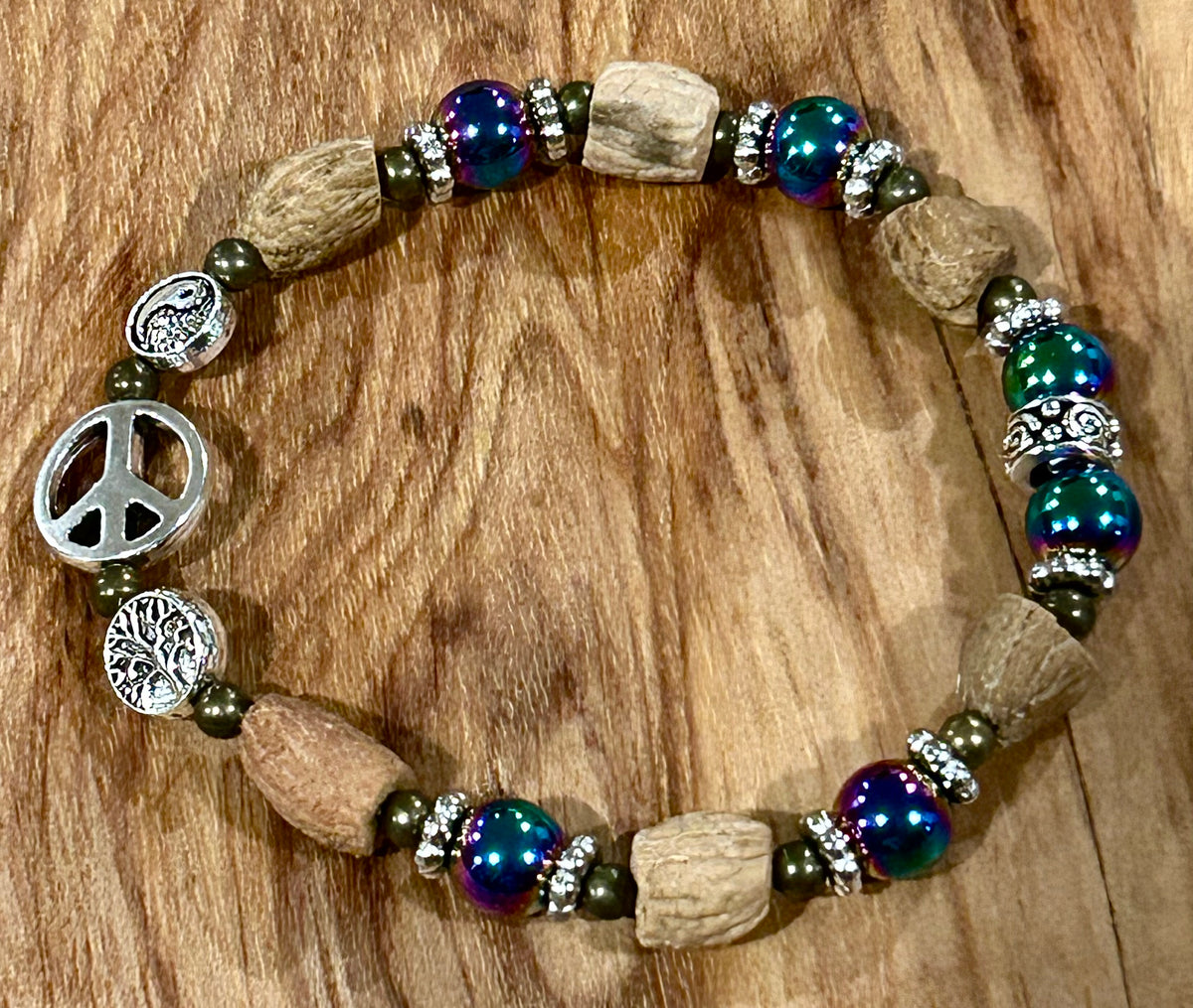 Olive Gratitude peace bracelet