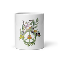 Olive, Peace, Dove white glossy mug